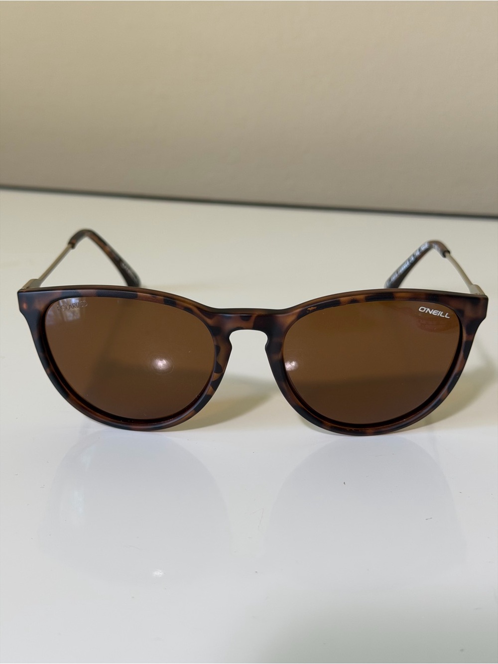 O'Neill Tortoiseshell Round Sunglasses with Brown Lenses